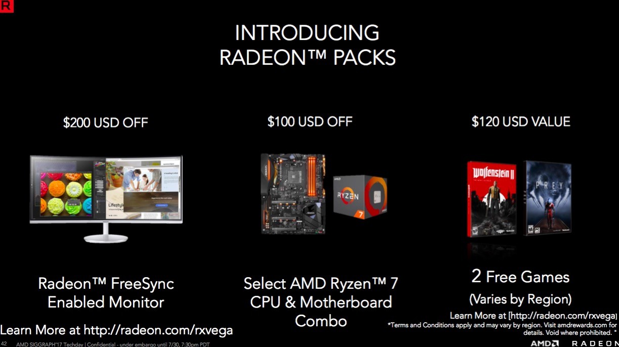 promoción en la compra de Radeon RX Vega 