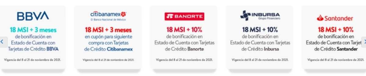 18 MSI+ 3 meses de bonificacion