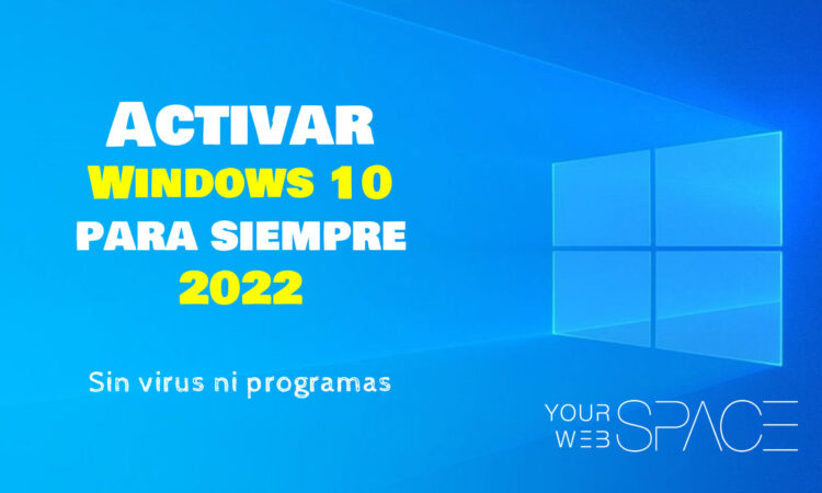 activar windows 10 sin programas